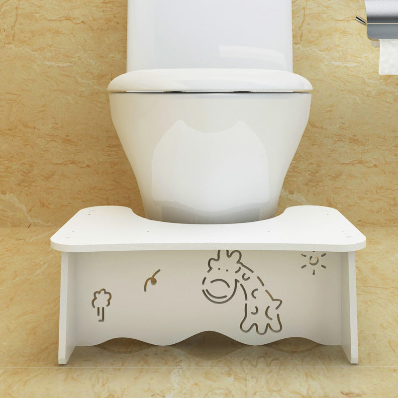 Toilet Seat Foot Mat Children Elderly Toilet Heightening Insole PVC Wood Plastic Bench Senbang