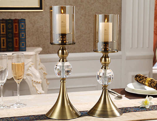 Bougeoir en verre de table à manger simple et tendance, artisanat de décoration intérieure