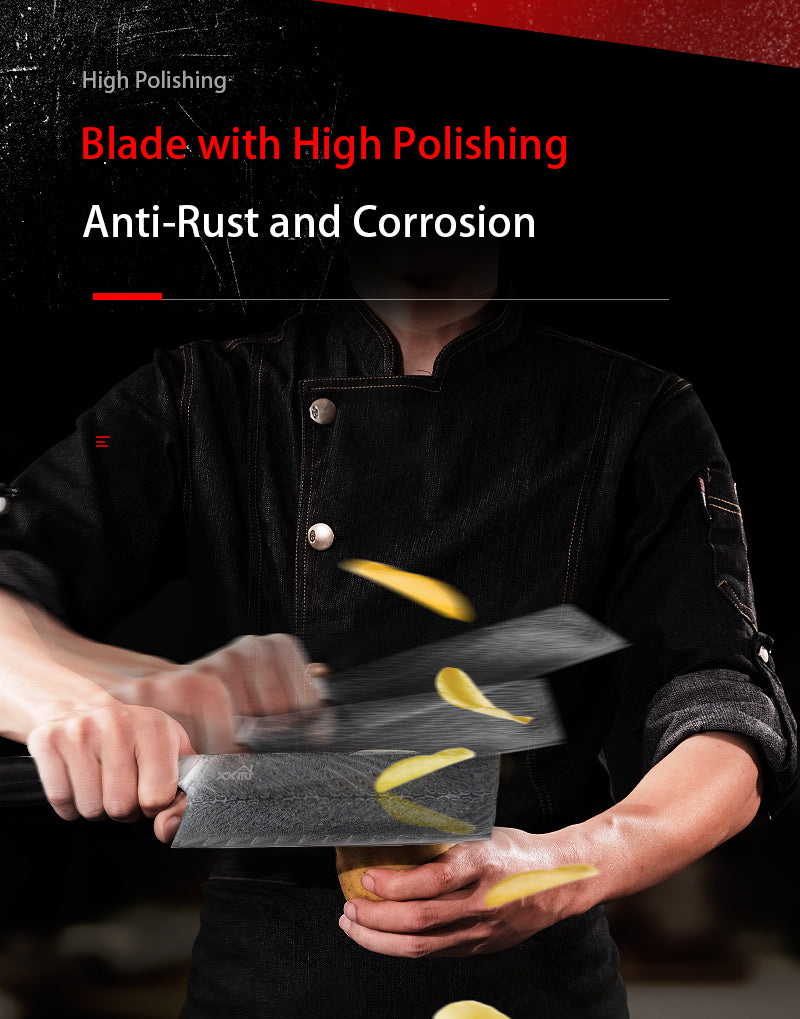Damascus Kitchen Knife Slicing And Cutting Meat And Fruit Knife