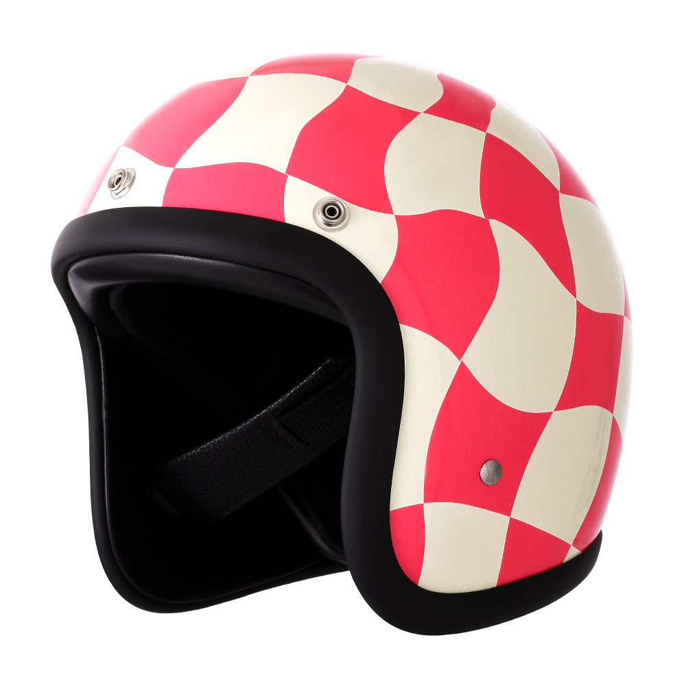 Helmet Men's And Women's Retro FRP Motorcycle