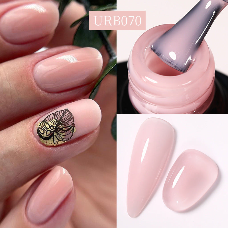 Reinforced Long-lasting No-file Base Coat With Shimmering Glitter Gel Polish