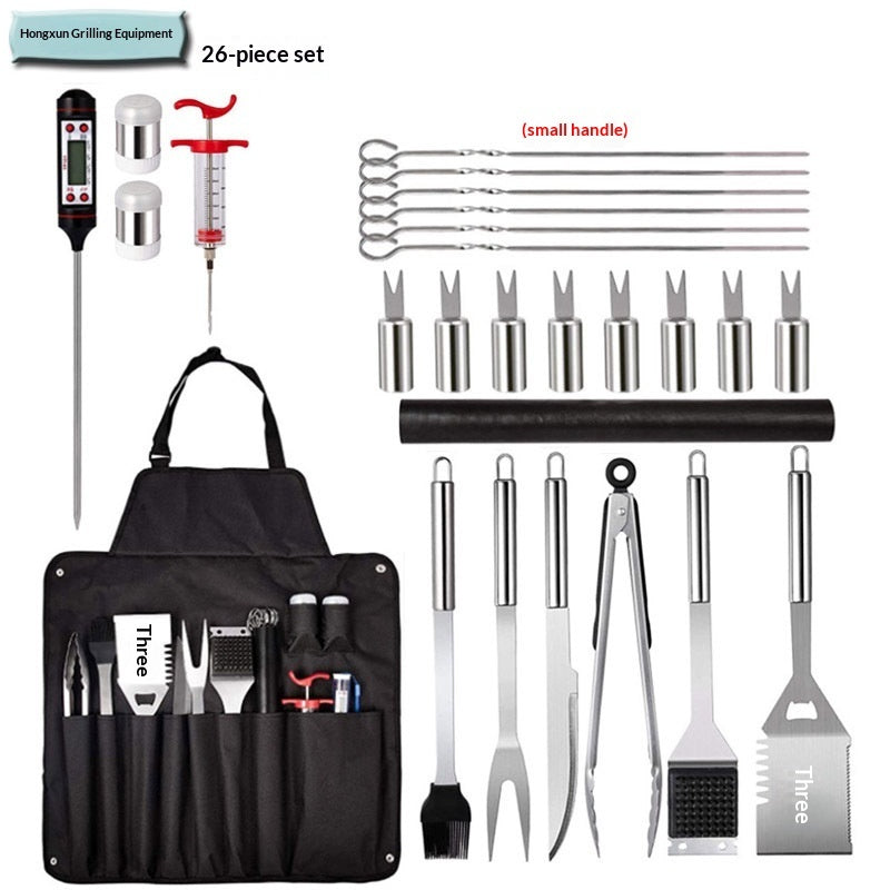 Barbecue Tool Outdoor BBQ Set 26-Piece Includes Apron Grilling Tools And Knives