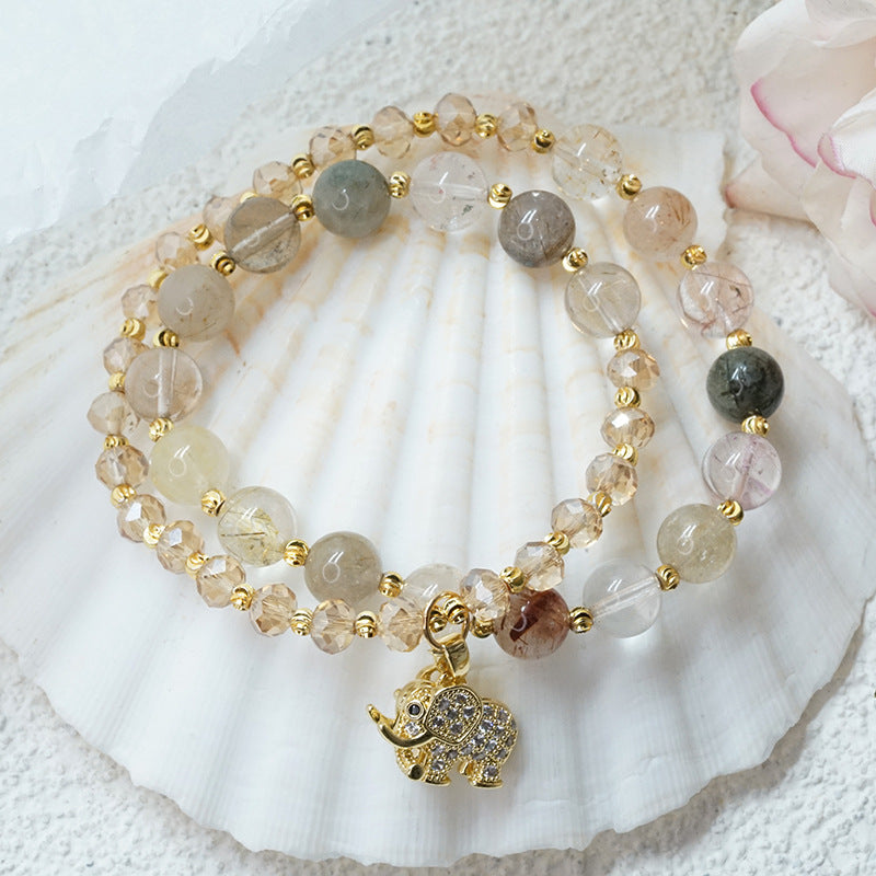 Retro Color Hair Crystal Bracelet For Women