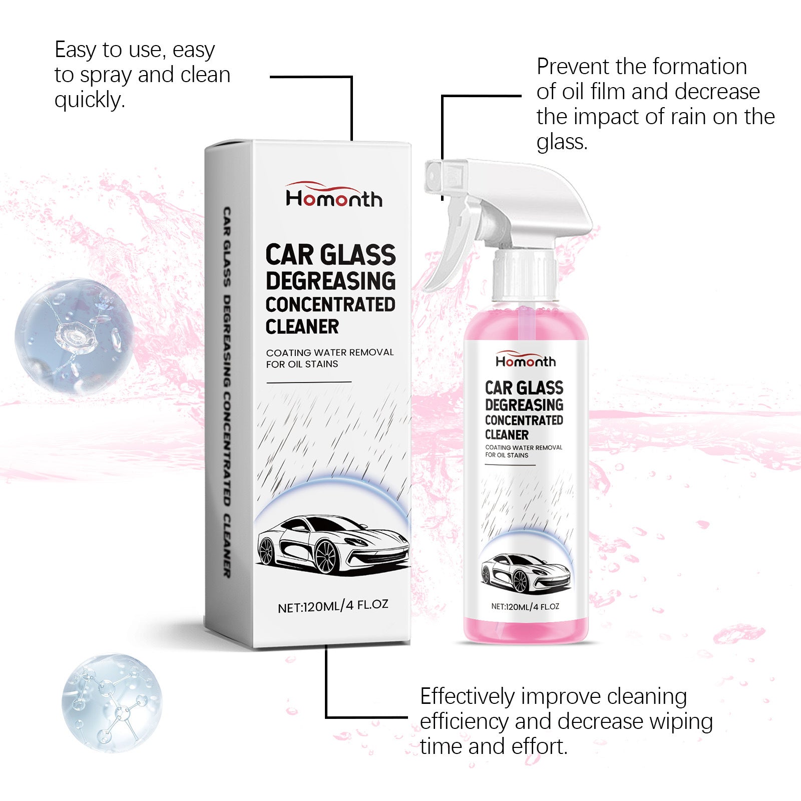 Car Glass Cleaner Lightweight Protection