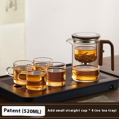 Théière élégante à infuseur en verre, séparation eau et thé, service à thé domestique