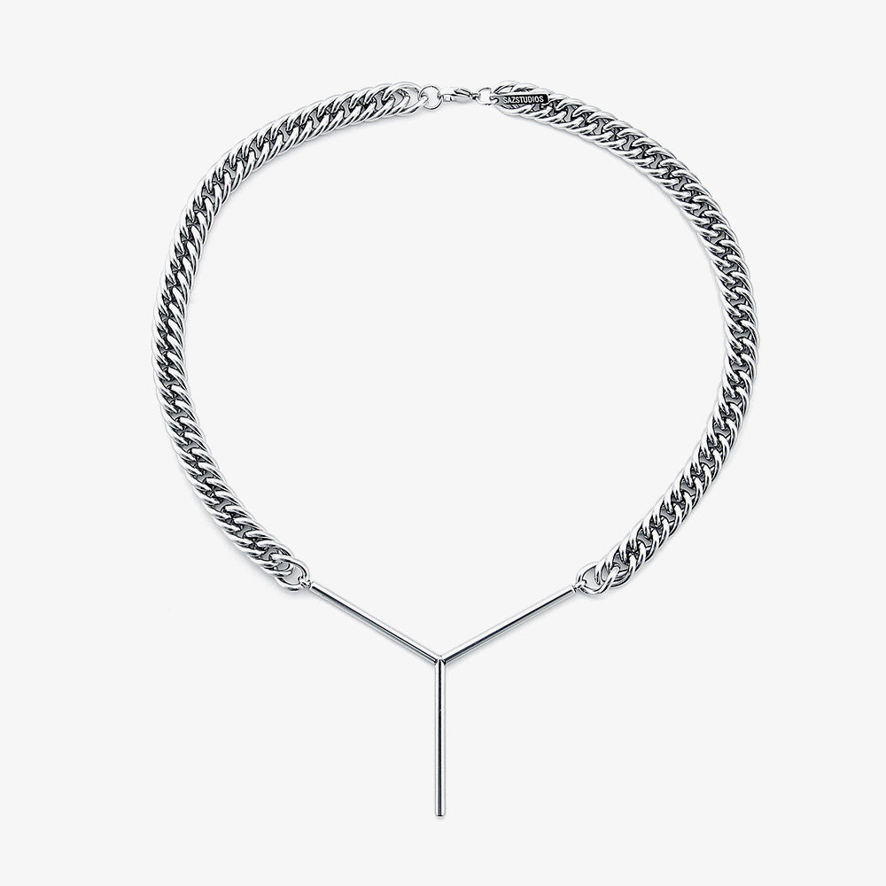 Necklace Men's Colorless Titanium Steel