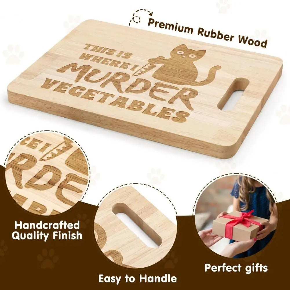 Wall-mounted Black Cat Letter Portable Cutting Board