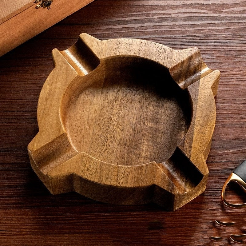 Solid Wood Ashtray Square Creative Acacia Mangium Cigar