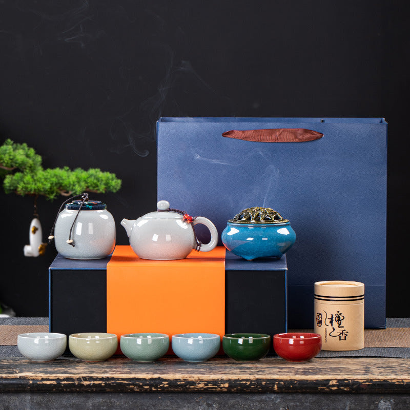 Home Fashion Simple Ceramic Tea Set Accompanying Gift