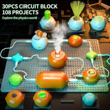 Science Experiment Electronic Bricks Circuit Assembling Children's Toys Suit