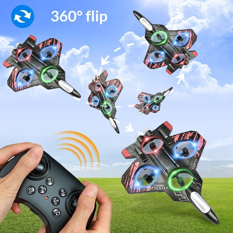 Foam-suspended Gravity-illusion Colorful Light Drone