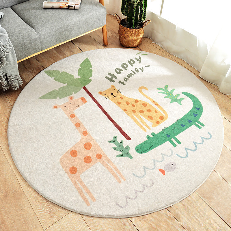 Home Living Room Bedroom Bedside Round Floor Mat