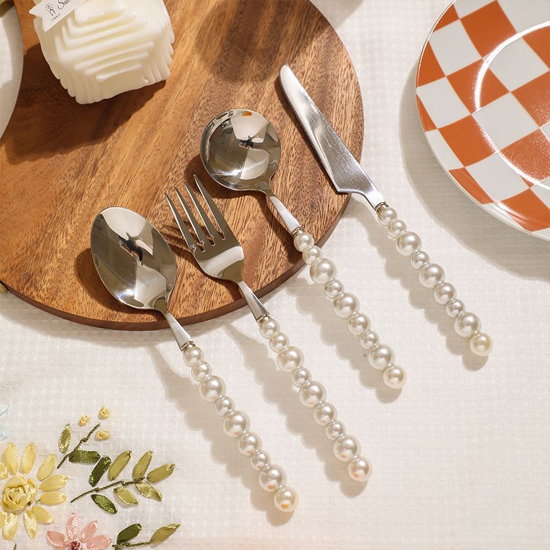 Stainless Steel Steak Knife And Fork Set Ins Style Knife, Fork And Spoon Three-piece Set Creative Western Food Tableware