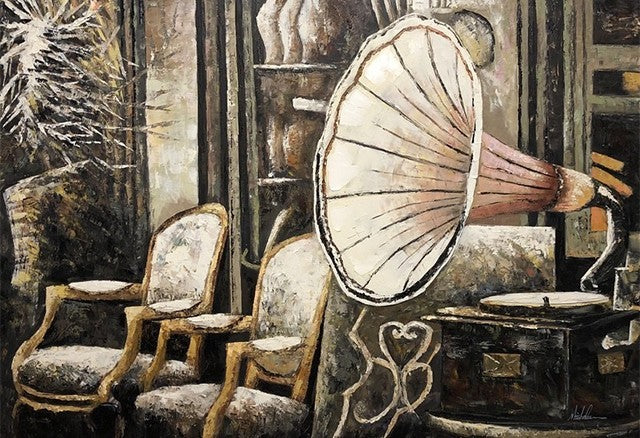 Vintage Antique Wall Art Canvas Painting
