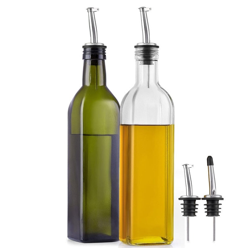 Glass Oil Bottle Non-hanging Olive Oil Pot Kitchen Food Grade Glass Oil Pot Set Box