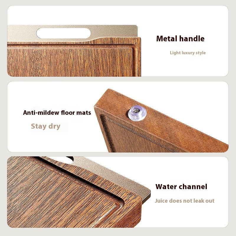 Household Kitchen Chopping Board Solid Wood Cutting Board Anti-mildew Antibacterial