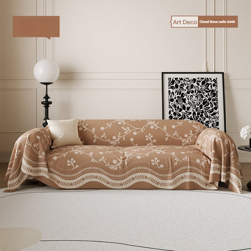 French Retro Four Seasons Universal Non-slip Living Room Anti-scratching Sofa Cover