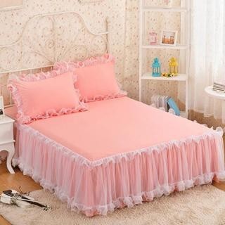 Korean Style Lace One-piece Princess Bedspread Lace Bed Cover Thick Mattress Protection Cover Sheet
