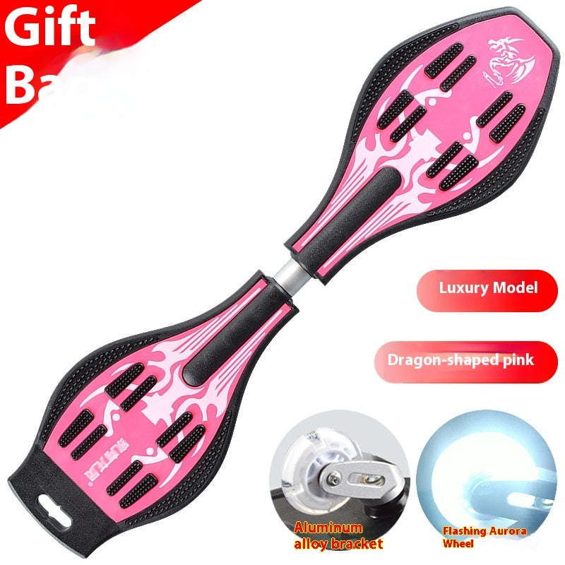 Children's Two-wheel Flash Swing Scooter
