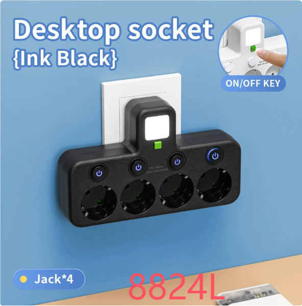 A Power Strip Extension Cord That Meets German Standards Is EU-certified And Features USB Fast Charging And A Built-in Switch
