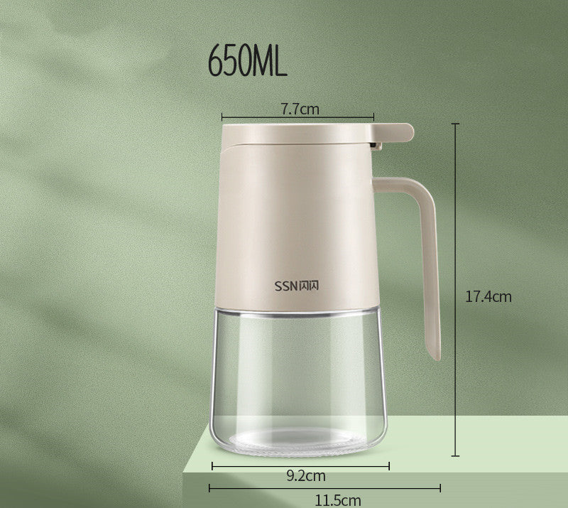 Household Kitchen Non-oil-stick Large Capacity Glass Oiler