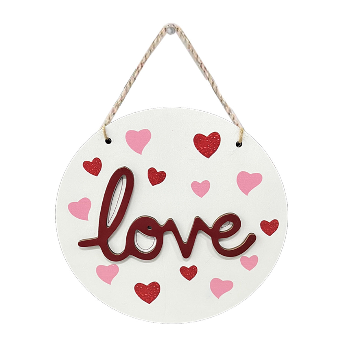 Guirlande de décoration Saint-Valentin en bois à suspendre, pendentif de fête pour la maison