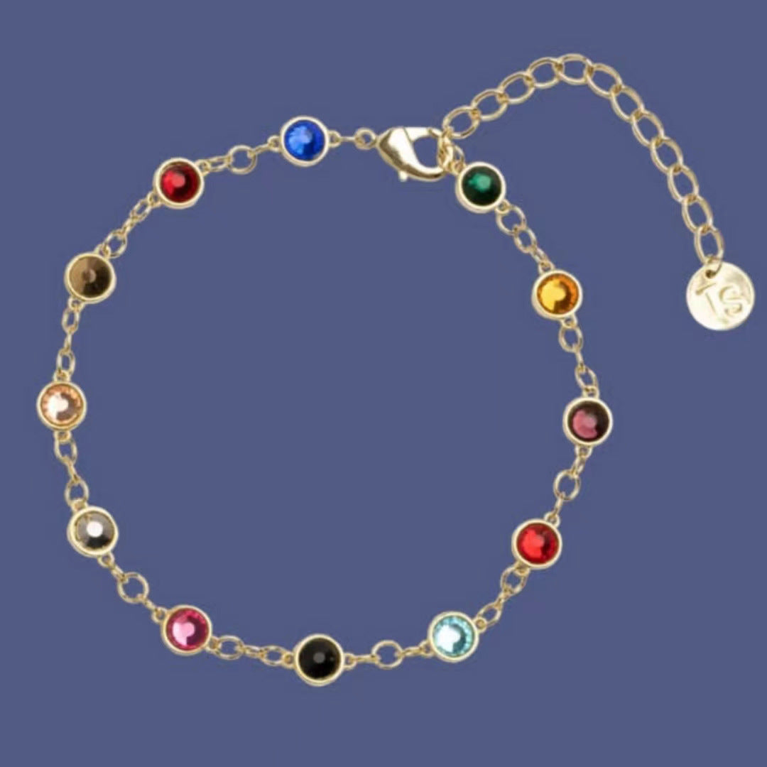 Fashion Inlaid Color Diamond Bracelet