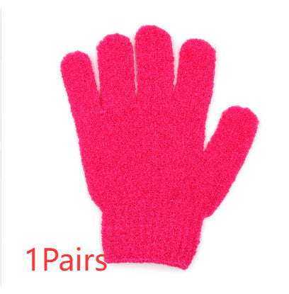 Bath towel gloves Candy color mud towel Bathroom glove bath towel