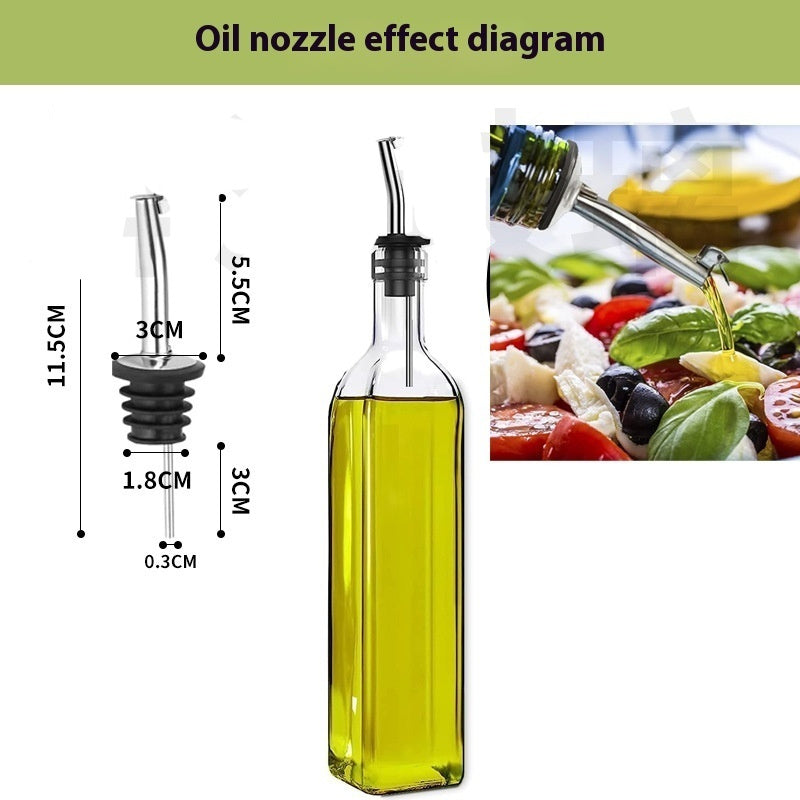 Glass Oil Bottle Non-hanging Olive Oil Pot Kitchen Food Grade Glass Oil Pot Set Box