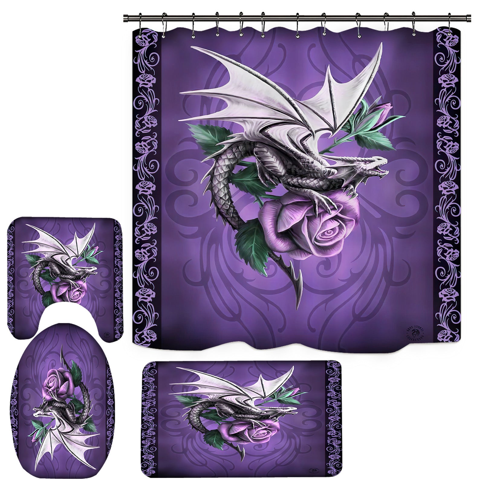3D HD Digital Printing Bathroom Shower Curtain
