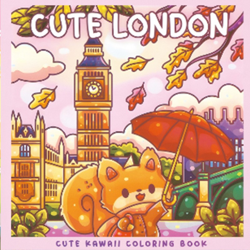 Coloring Book For Adults And Teens Cute Animal Characters Book Easy-to-start Coloring Book