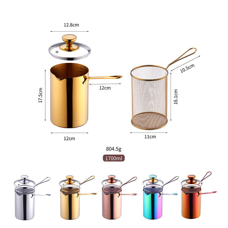 Friteuse profonde en acier inoxydable 304 pour cuisine avec passoire