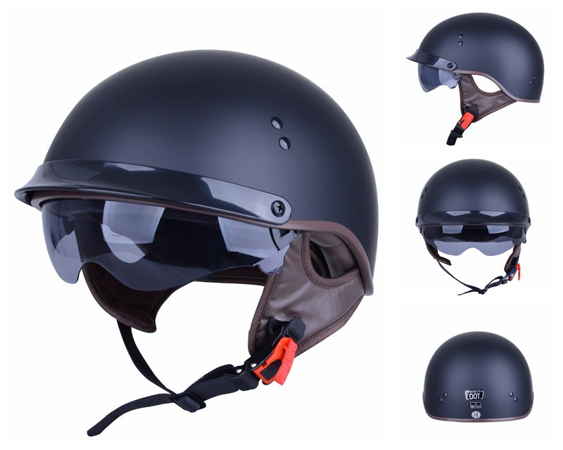 Retro Motorcycle Four-season Men's Harley Riding Helmet