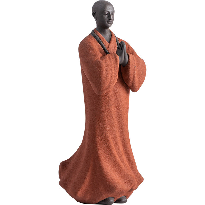 Chinese Style Yixing Clay Small Monk Ornaments Zen Home Decorations