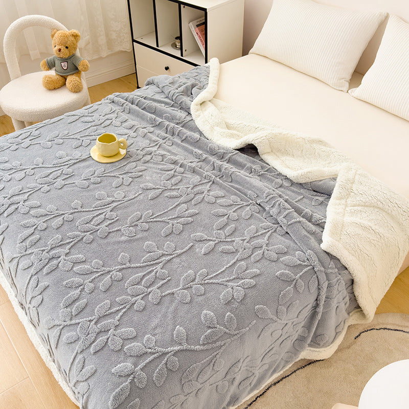 Rhombus Tower Velvet Berber Fleece Blanket