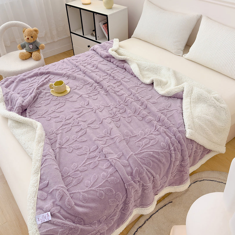 Rhombus Tower Velvet Berber Fleece Blanket