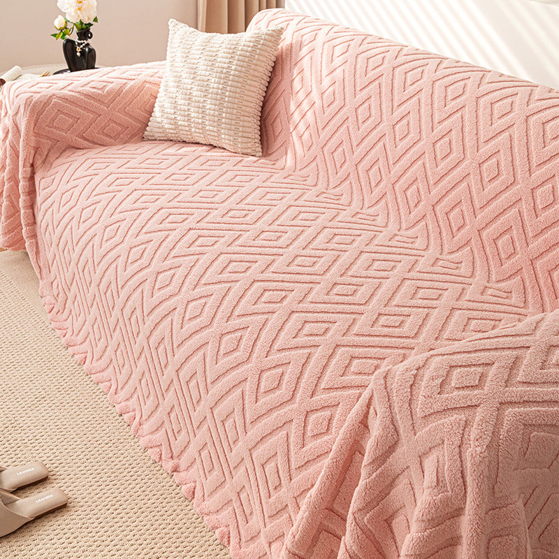 Full Covered High-grade Comfortable Cotton Velvet Sofa Blanket