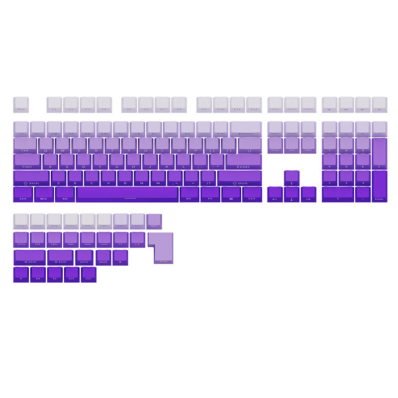 Blush Gradient Side Engraved Transparent Mechanical Keyboard