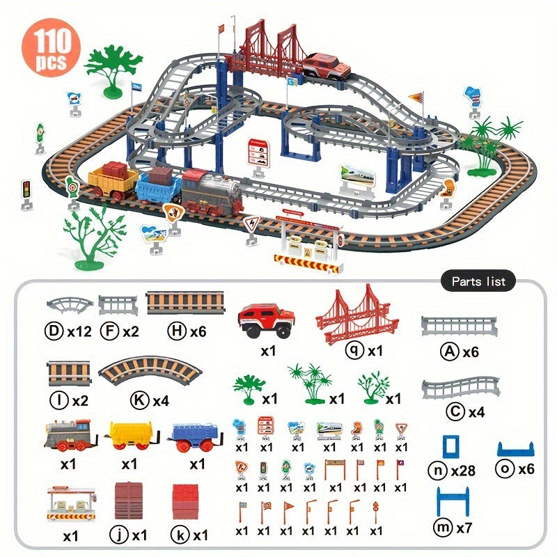 Electric Assembled Rail Car Educational Toys