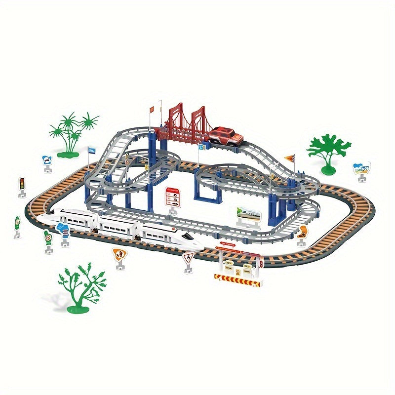 Electric Assembled Rail Car Educational Toys