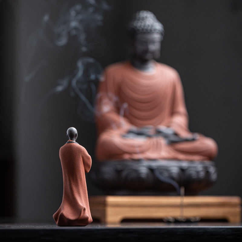 Chinese Style Yixing Clay Small Monk Ornaments Zen Home Decorations