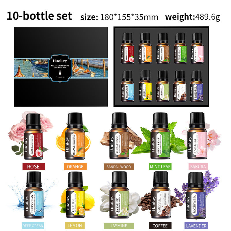 Ensembles d'huiles d'aromathérapie hydrosolubles Combinaison d'huiles essentielles d'aromathérapie en boîte
