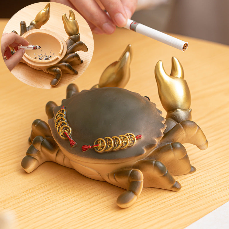Chenxiang Creative Crab Ashtray With Lid Prevent Fly Ash Household