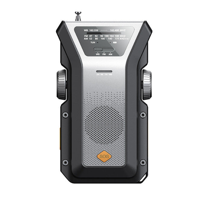 Multifunctional Outdoor Solar-powered Hand-shake Radio Flashlight