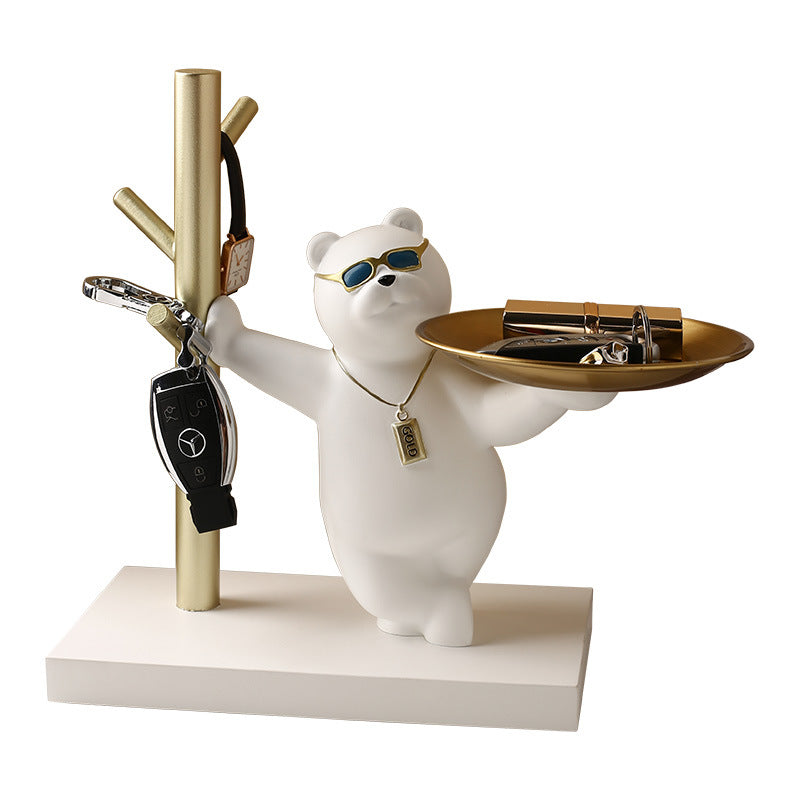 Entrance Bear Key Storage Rack Small Ornaments Decorations