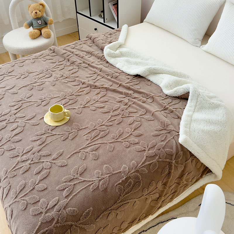 Rhombus Tower Velvet Berber Fleece Blanket