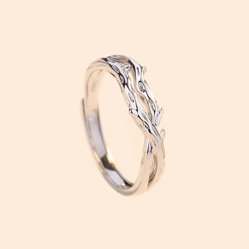 S999 Sterling Silver Couple's Couple Rings Light Luxury High-end Sense