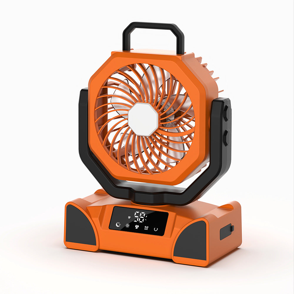 Outdoor Multifunctional Portable Rechargeable Lighting Fan