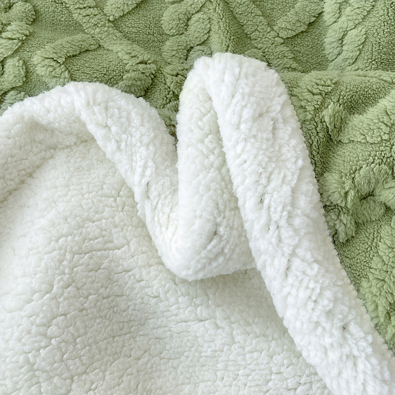 Rhombus Tower Velvet Berber Fleece Blanket