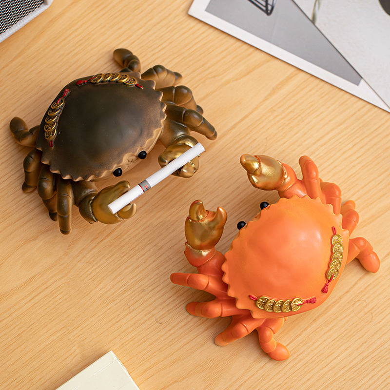 Chenxiang Creative Crab Ashtray With Lid Prevent Fly Ash Household